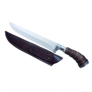 Faca Inox Hickmann Al 7 Cabo Rabo De Tatu Sintético 320mm