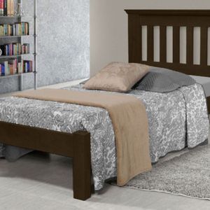 Cama de Solteiro Texas de Madeira Maciça Tauari Tabaco
