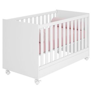 Berço Mini-cama Doce Mel Com Rodízios Branco