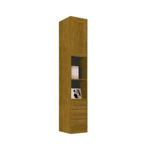 Modulado De Quarto Armário Mesa De Cabeceira C- 1 Porta E 3 Gavetas Nature