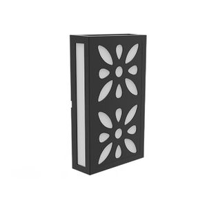 Arandela Led Cobogo Mandala Preto Fosco 12w 3000k Bivolt - Avant