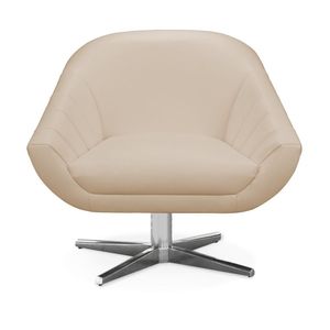 Poltrona Giratória Giovana Corino Base Cromada