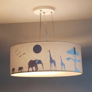 Pendente De Teto Led 40x15cm Savana Tom Luz Iluminação Cru