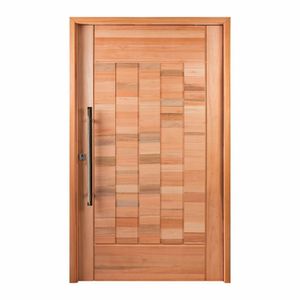 Porta Pivotante Maciça 214x127cm Eucalipto Pm97 Cruzeiro Portas Natural