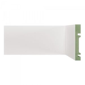 Kit Rodapé De Mdf 10cm X 15mm X 2,40m 10 Barras Lisas Resistente A Umidade 1002 Moldufama Branco