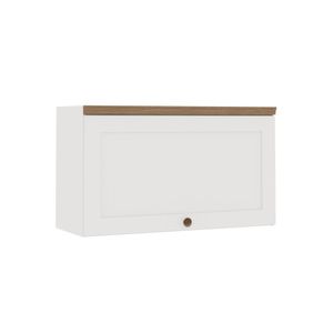Armário Aéreo Para Cozinha 1 Porta Basculante Provençal Iluminata Branco