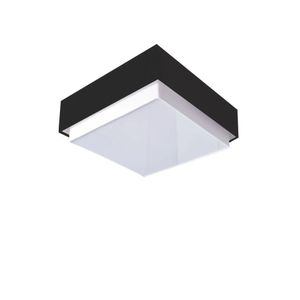 Plafon Quadrado Vivare Md-3089 Cúpula Em Tecido 40x40cm Preto Bivolt