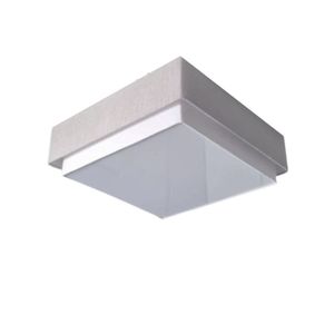 Plafon Quadrado Vivare Md-3091 Cúpula Em Tecido 50x50cm Rustico-cinza Bivolt