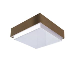 Plafon Quadrado Vivare Md-3091 Cúpula Em Tecido 50x50cm Cáqui Bivolt