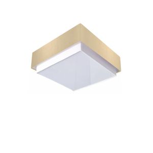 Plafon Quadrado Vivare Md-3089 Cúpula Em Tecido 40x40cm Algodão-crú Bivolt