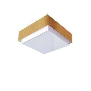 Plafon Quadrado Vivare Md-3089 Cúpula Em Tecido 40x40cm Palha Bivolt