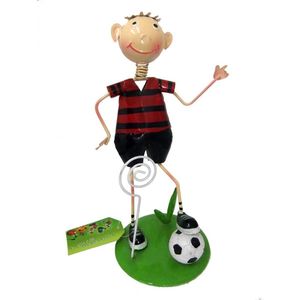Boneco De Ferro Para Enfeite E Mesa Estante Torcedor Time Futebol Vermelho (bon-p-13)