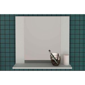 Armário De Banheiro C-espelho Bn3610 1 Prateleira 60cm Cor Branco - Tecno Mobili
