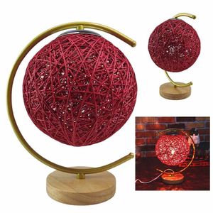 Luminaria Abajur Mesa Meia Lua Cupula Bola Rustico Base Madeira Quarto Sala Escritorio