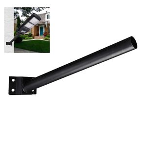Suporte Barra Luminaria Solar Pintura Eletrostatica Aço Poste Parede Quintal Jardim Segurança