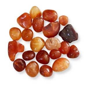 Kit De Pedra Cornalina Rolada Natural Pedras E Cristais Naturais P 100g