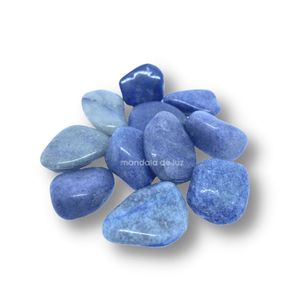 Kit De Pedra Quartzo Azul Cristais Naturais P 100g