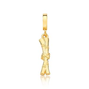 Charm Feixe De Cana De Açúcar Revestido Em Ouro