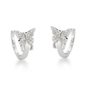 Par De Piercing Fake Borboleta Prata 925