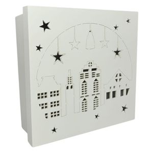 Caixas Brancas 100% Mdf (17x17x07) Cidade Natalina