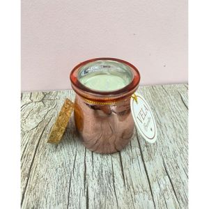 Vela Decorativa No Pote De Vidro Rose Gold