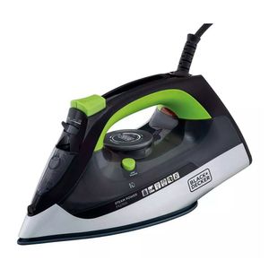 Ferro De Passar Roupa A Vapor Black + Decker Antigotejamento 127v 1200w Preto/verde - Fx2700-br Preto Com Verde 110v