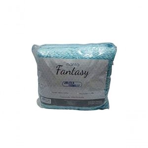 Manta Jacquard Tranças Azul Azul Claro