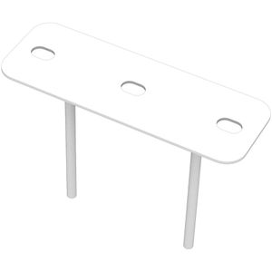 Suporte Refletor 2 Espetos Estacas Chão Jardim - Branco