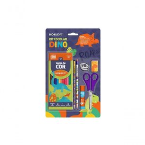 Kit Escolar Dino Cores Diversas