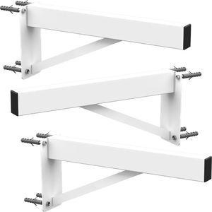 3 Suportes Pia Parafusar Bancada Aparador 60 Cm - Branco