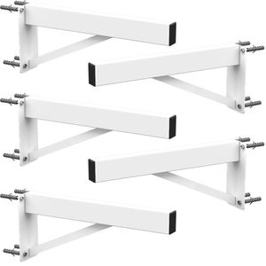 5 Suportes Pia Parafusar Bancada Aparador 40 Cm - Branco