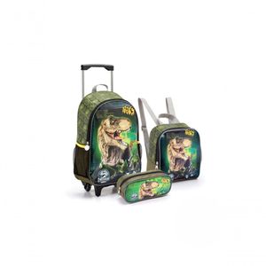 Kit Escolar Dinossauro Verde
