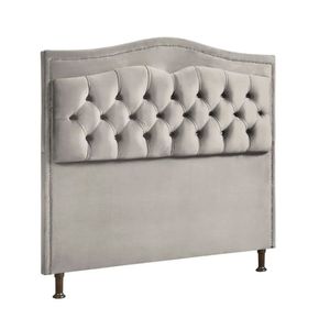 Cabeceira Estofada Holanda 1,40 Casal 2.0 Veludo Speciale Home Bege Marfim