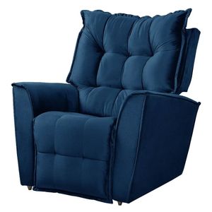 Poltrona Da Mamãe Reclinável Carinho Veludo Speciale Home Azul