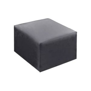 Puff Ternura Veludo Speciale Home Cinza Chumbo