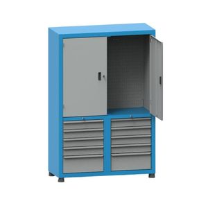 Armário Com 10 Gavetas E Painel Perfurado Arm005 Cmb