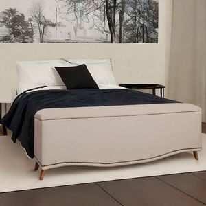 Calçadeira Sapateira Baú Holanda 195cm De Largura Linho Speciale Home Capuccino