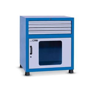 Gaveteiro Modular Grande Com 1 Porta Visor De Acrilico E 4 Gavetas Gav817a Cmb