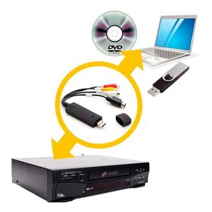 Aparelho Converter Fita Vhs Para Dvd Digital Easycap Usb 2.0