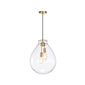 Pendente Tommy ø40xh52cm Dourado - Transparente