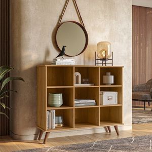 Nicho Organizador Para Sala De Estar 3x3 108cm Freijo Toq