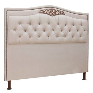 Cabeceira Estofada Holanda 1,40 Casal Linho Speciale Home Capuccino