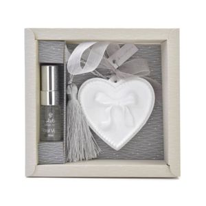 Gesso Perfumado Coração Com Laço Chá Branco M.victoria