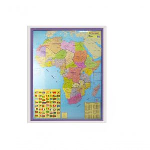 Mapa Do Continente Africano Politico Rodoviário E Estatístico Com índice De Localização 120x90cm