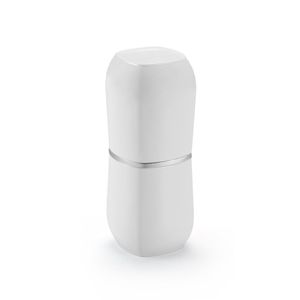 Porta Escovas E Creme Dental Com Tampa Branco Com Prata 1924 - Arthi