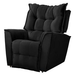 Poltrona Do Papai Reclinável King Veludo Speciale Home Preto