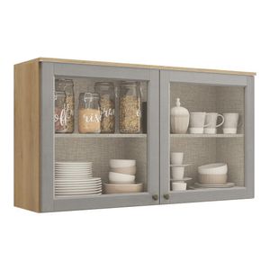 Armário Aéreo 120cm 2 Portas Com Vidro Thb Royal