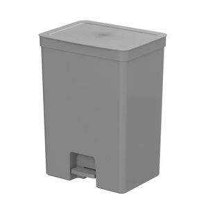 Lixeira Com Pedal Trium 50 L Chumbo Ou
