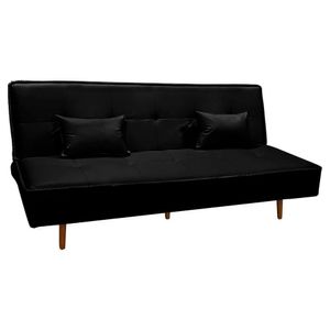 Sofá Cama Silver Reclinável Corano Preto Speciale Home Preto