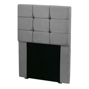 Cabeceira Estofada Cama Box Solteiro 0.90 Julia Veludo Speciale Home Cinza Chumbo